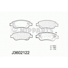 J3602122 NIPPARTS Комплект тормозных колодок, дисковый тормоз