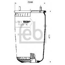15019 FEBI Сильфон пневматической рессоры