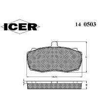140503 ICER Комплект тормозных колодок, дисковый тормоз