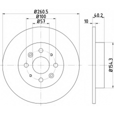 8DD 355 114-081 HELLA Тормозной диск