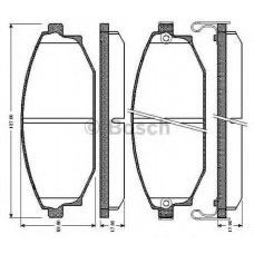 0 986 TB2 800 BOSCH Комплект тормозных колодок, дисковый тормоз