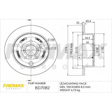 BD-7082 FREMAX Тормозной диск