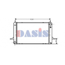 090480N AKS DASIS Радиатор, охлаждение двигателя