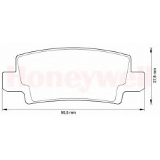 572492B BENDIX Комплект тормозных колодок, дисковый тормоз