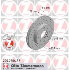 200.2504.52 ZIMMERMANN Тормозной диск