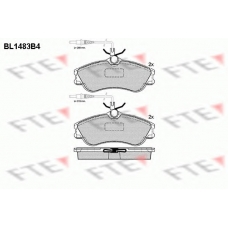 BL1483B4 FTE Комплект тормозных колодок, дисковый тормоз