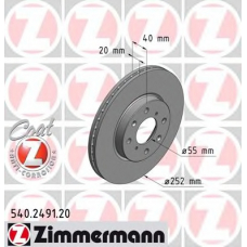 540.2491.20 ZIMMERMANN Тормозной диск