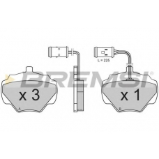 BP2361 BREMSI Комплект тормозных колодок, дисковый тормоз