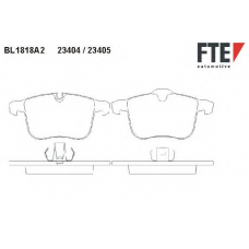 BL1818A2 FTE Комплект тормозных колодок, дисковый тормоз