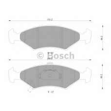 0 986 505 660 BOSCH Комплект тормозных колодок, дисковый тормоз