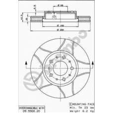 09.5568.76 BREMBO Тормозной диск