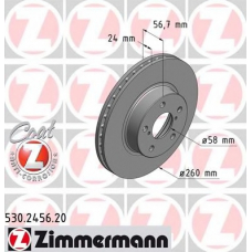 530.2456.20 ZIMMERMANN Тормозной диск