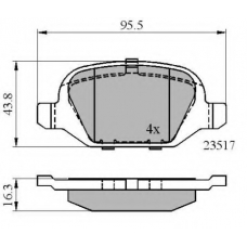 NP2646 NATIONAL Комплект тормозных колодок, дисковый тормоз