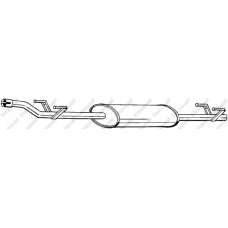 288-231 BOSAL Средний глушитель выхлопных газов