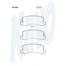 BP-9094 KAVO PARTS Комплект тормозных колодок, дисковый тормоз