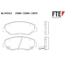 BL1931A2 FTE Комплект тормозных колодок, дисковый тормоз