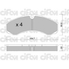 822-212-6 CIFAM Комплект тормозных колодок, дисковый тормоз