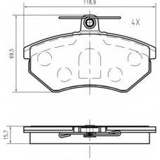 K606600 Vema Комплект тормозных колодок, дисковый тормоз