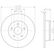 8DD 355 110-291 HELLA Тормозной диск