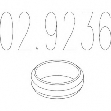 02.9236 MTS Уплотнительное кольцо, труба выхлопного газа