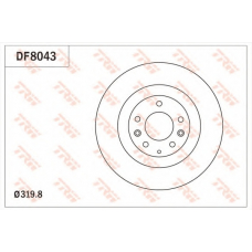 DF8043 TRW Тормозной диск