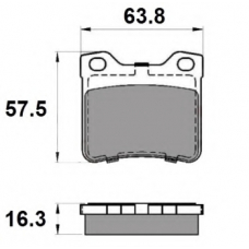 NP2063 NATIONAL Комплект тормозных колодок, дисковый тормоз