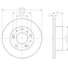 8DD 355 100-701 HELLA PAGID Тормозной диск