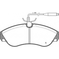 BPA0487.02 OPEN PARTS Комплект тормозных колодок, дисковый тормоз