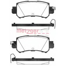 1507.00 METZGER Комплект тормозных колодок, дисковый тормоз