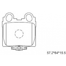 KD2722 ASIMCO Комплект тормозных колодок, дисковый тормоз