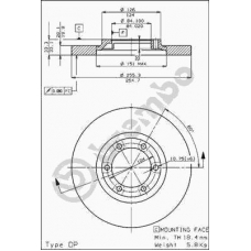 08.4887.10 BREMBO Тормозной диск