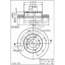 BS 8210 BRECO Тормозной диск