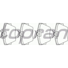 207 090 TOPRAN Комплект тормозных колодок, дисковый тормоз