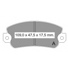 832500 Vema Комплект тормозных колодок, дисковый тормоз