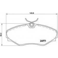 P 68 055 BREMBO Комплект тормозных колодок, дисковый тормоз