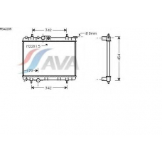 PEA2205 AVA Радиатор, охлаждение двигателя