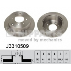 J3310509 NIPPARTS Тормозной диск