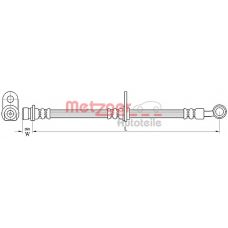 4110493 METZGER Тормозной шланг