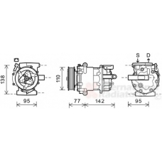 1800K470 VAN WEZEL Компрессор, кондиционер