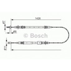 1 987 482 140 BOSCH Трос, стояночная тормозная система