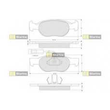 BD S058 STARLINE Комплект тормозных колодок, дисковый тормоз