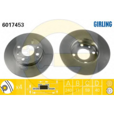 6411541 GIRLING Комплект тормозов, дисковый тормозной механизм