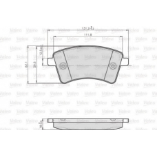 872693 VALEO Комплект тормозных колодок, дисковый тормоз