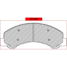 FCV1853 FERODO Комплект тормозных колодок, дисковый тормоз
