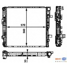 8MK 376 721-131 HELLA Радиатор, охлаждение двигателя