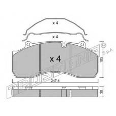 610.0 TRUSTING Комплект тормозных колодок, дисковый тормоз