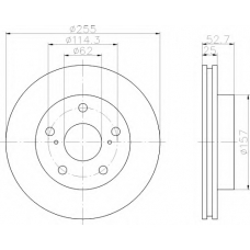 8DD 355 105-241 HELLA Тормозной диск