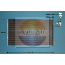 16-0015 AUTO AIR GLOUCESTER Конденсатор, кондиционер