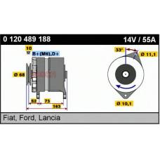 0 120 489 188 BOSCH Генератор