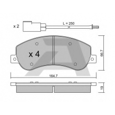 BPFO-1014 AISIN Комплект тормозных колодок, дисковый тормоз